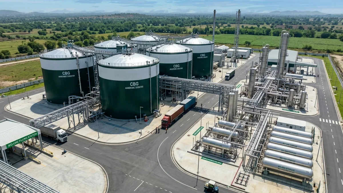 End to end commercial CBG production process from raw waste to 250 bar vehicular Bio-CNG